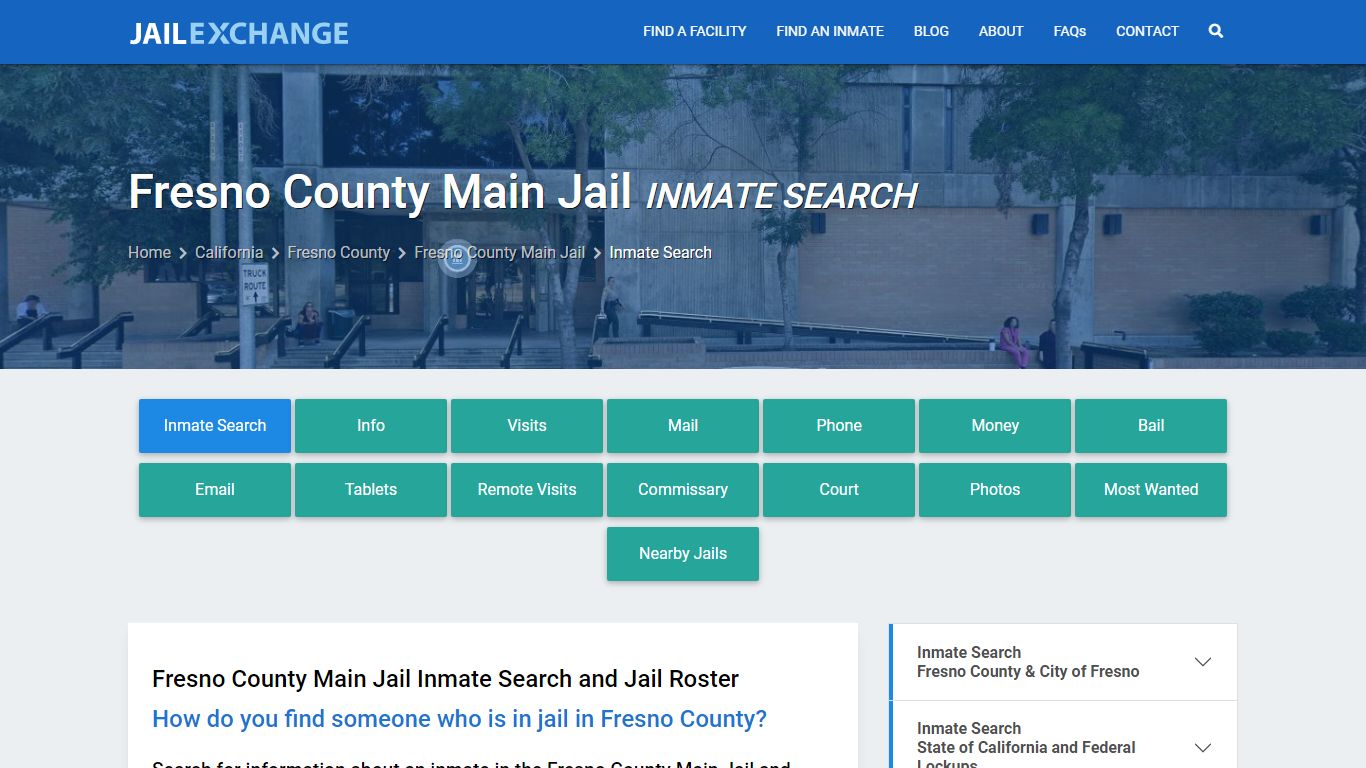 Inmate Search: Roster & Mugshots - Fresno County Main Jail, CA